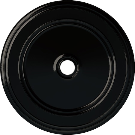 Ekena Millwork Classic Ceiling Medallion (Fits Canopies up to 5 1/2"), 41 1/8"OD x 4"ID x 2 1/8"P, Black Pearl CM41CLBPS